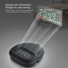 Vancago A1 Car HUD cabeça up display Digital velocímetro do carro GPS Sistema de Alarme de Carro Alarme de Excesso de Velocidade Universal Para Todos Os carros