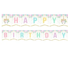 ONE Year Birthday Banners Unicorn Bunting Garland Flags Kids First Birthday Party Decoration Baby Shower Party Supplies ONE Year Birthday Banners Unicorn Bunting Garland Flags Kids First Birthday Party Decoration Baby Shower Party Supplies