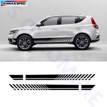 Гонки флаг двери боковые полосы кузова хвост бампер Стикеры для Ford HYUNDAI toyota модель SUV снаружи аксессуары-наклейки