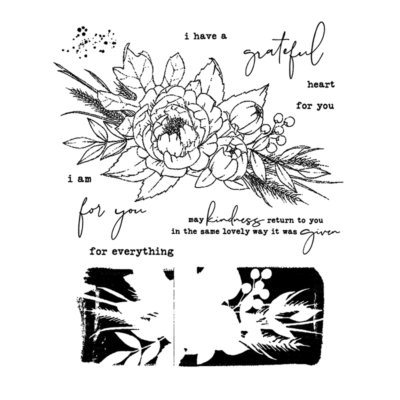 

Beautiful Flowers Language Transparent Clear Stamp/Seal for DIY Scrapbooking/photo Album Decorative Clear Stamp Sheets 11*16cm