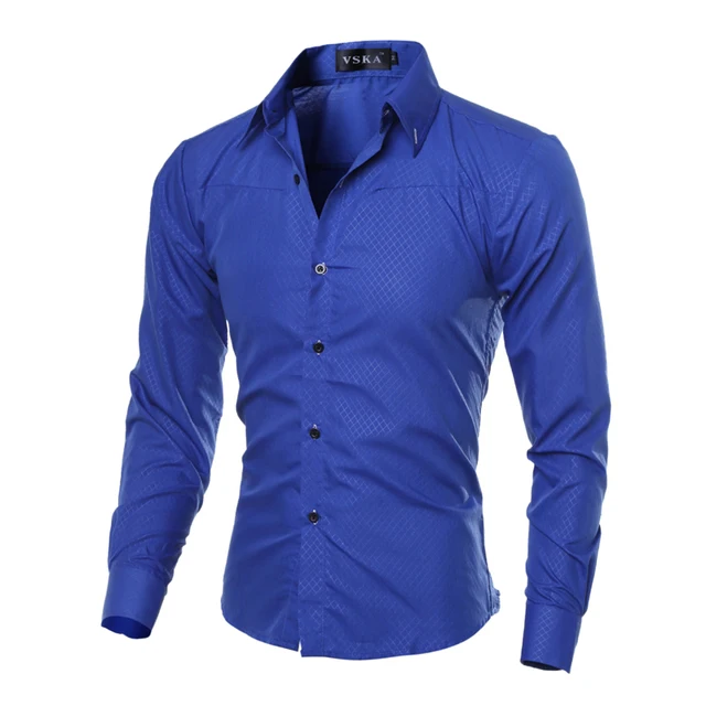 2025 nouveaux hommes chemise décontractée automne grande taille imprimé Plaid hommes à manches longues chemise bleu Royal Slim Fit hommes vêtements Camisas 1
