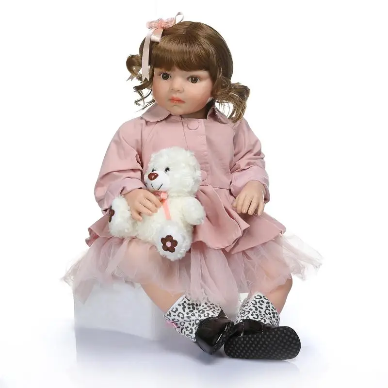 70 см 28 дюймов Reborn Baby Doll силиконовая Кукла inteiro Life Boneca Toys для детей Brinquedos Juguete|Куклы|