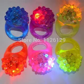 

DHL Soft Flicker Ring Fashion Silicone Led Finger Ring For Wedding Party Kids and Adult Luminous Toys