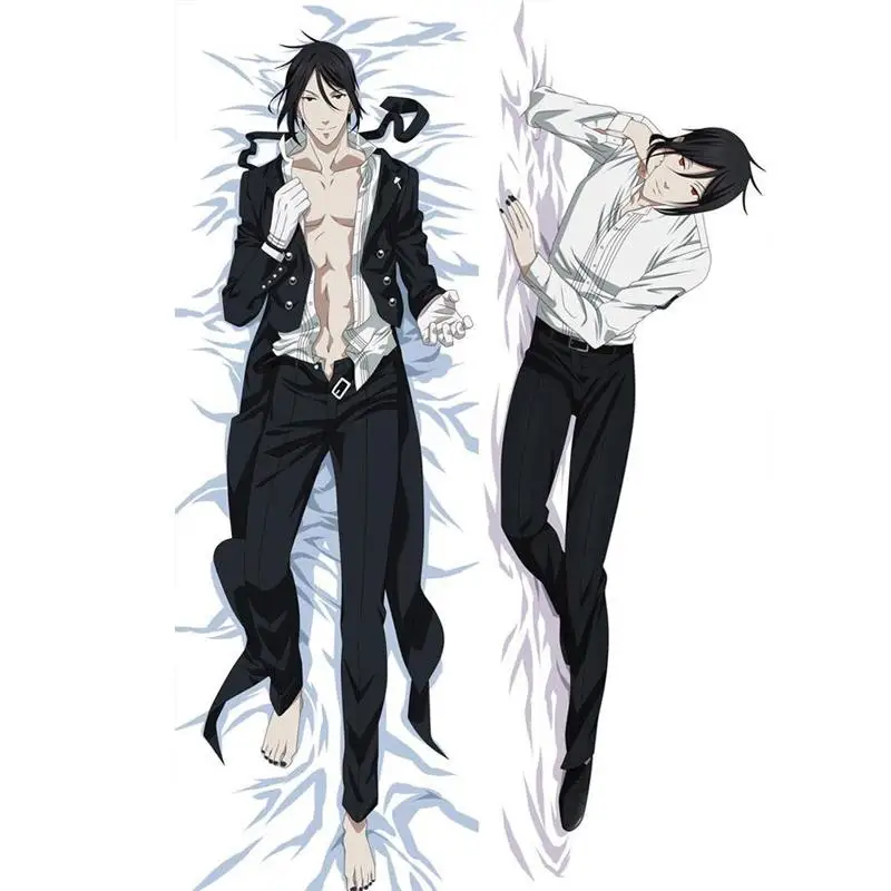 

Hot Japanese Cool Anime BL Black Butler/Kuroshitsuji Soft Throw Otaku Dakimakura Gift Bedding Hugging Body Pillow Case 150x50 CM