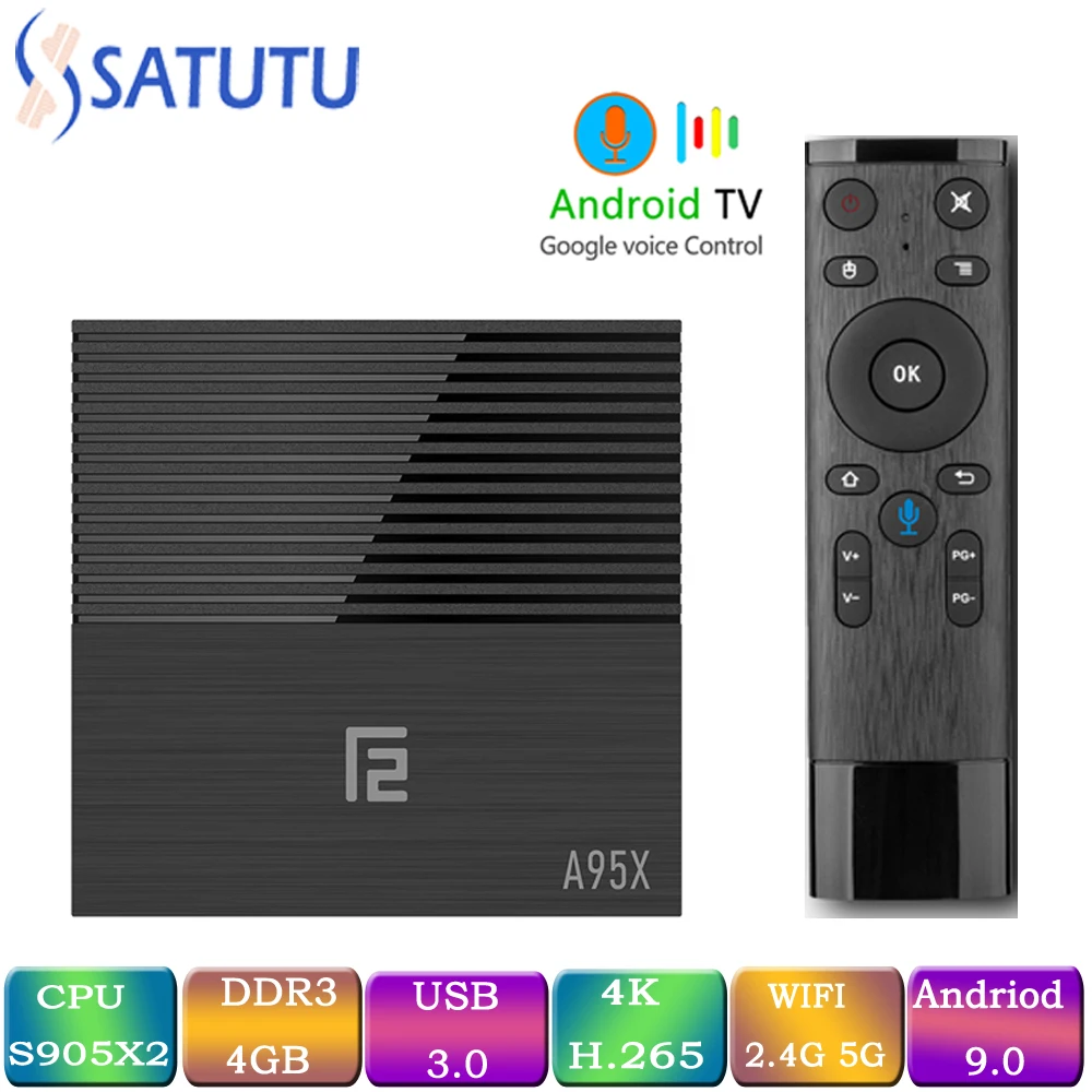 A95x F2 Smart TV Box Android 9.0 Mi ni Tv Box S905 x2 4G 64G 4k Quad-Core Set Top Box Media Player Support IPTV PK X96 MAX HK1MI