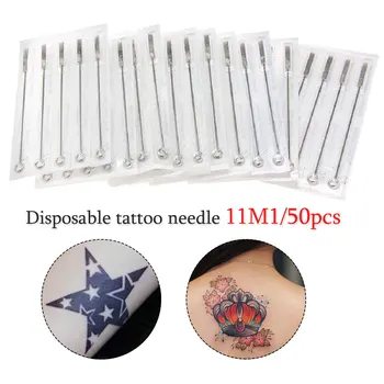 

Tattoo equipment tattoo needle closing mouth round needle 50PCS disposable tattoo secant full set of needle tattoo needle mouth