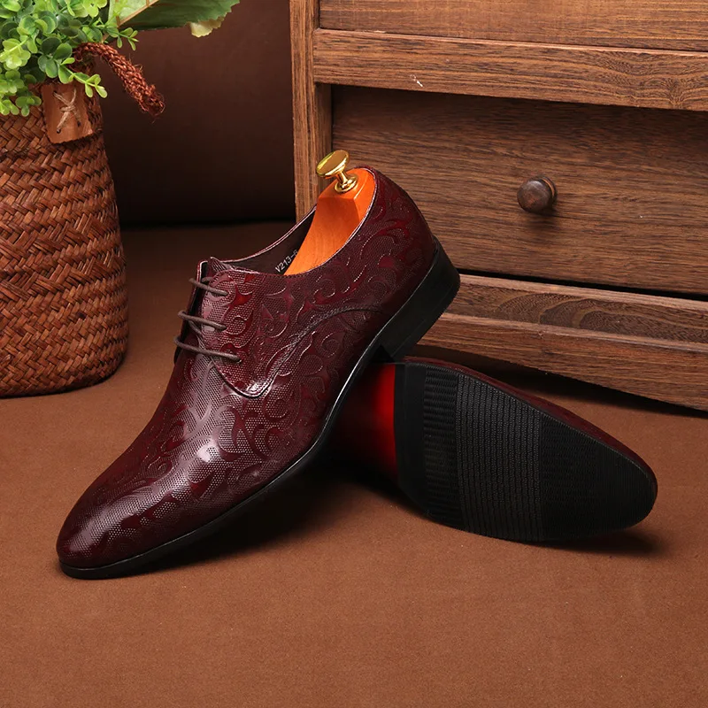 Деловые мужские туфли на шнурках из натуральной воловьей кожи, Мужские модельные туфли высокого качества, дизайнерские мужские туфли