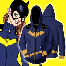 CostumeBuy фильм Batgirl косплей костюм молния с капюшоном куртка толстовка L920