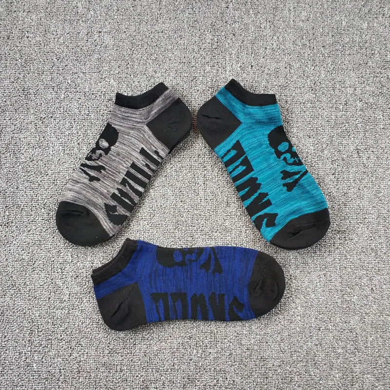 

3 Pack Men's Sckull Low Cut Socks Slipper (Thick)