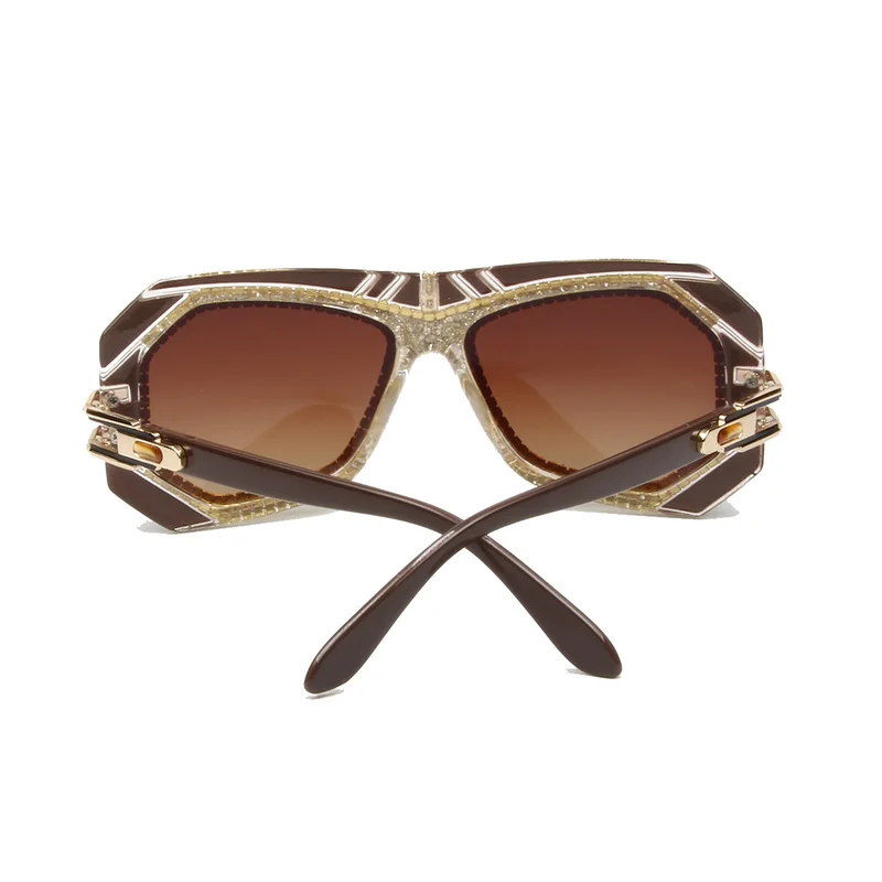Роскошные негабаритные солнцезащитные очки для женщин, винтажные Стразы, брендовая дизайнерская большая оправа, градиентные линзы, очки для женщин