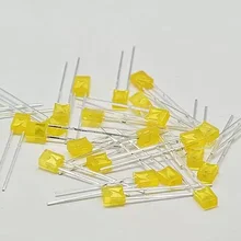 Желтый 02-67 100 шт./лот 2X3X4 квадратный светодиодный желтый светильник(квадратный