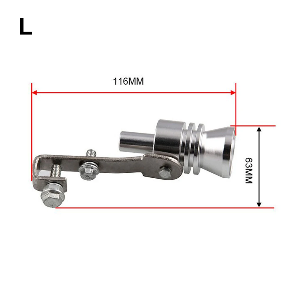 Автомобильный турбо звук Глушитель выхлопная труба Универсальный турбо свисток Звук выхлопная труба выхлоп BOV выдув клапан-симулятор алюминий