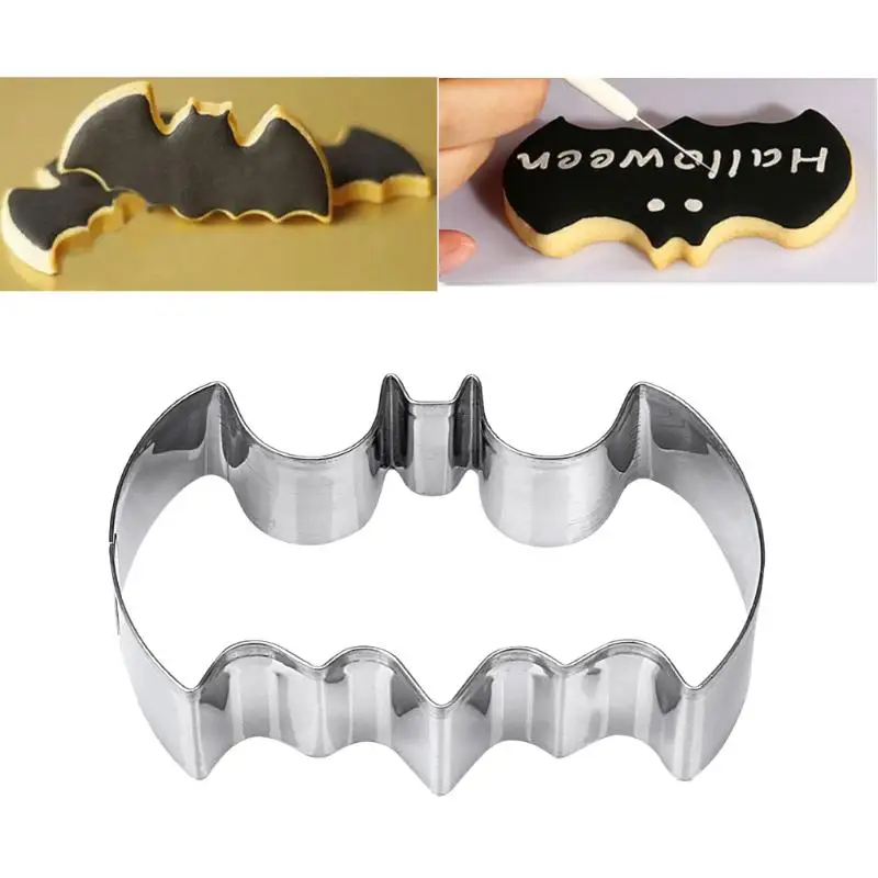 

Bat Batman Shape Vegetable Halloween Christmas Cake Decorating Tools Biscuit Cookie Cutter Tools Baking Mold Kitchen Supplies