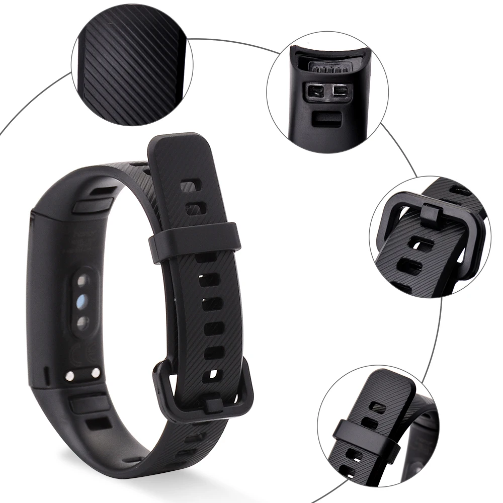 Силиконовый ремешок на запястье для Huawei Honor Band 4 5 Смарт браслет сменный часов
