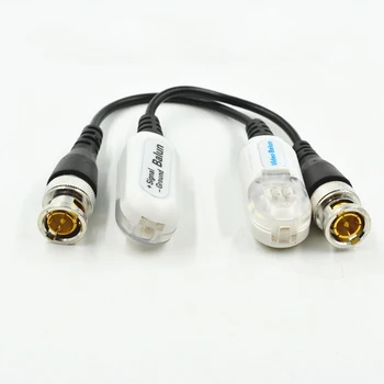 

4pcs(2pairs) Video Surveillance Cable Connector BNC Adapter Passive Twisted Pair Transmitter Gold-plated Copper