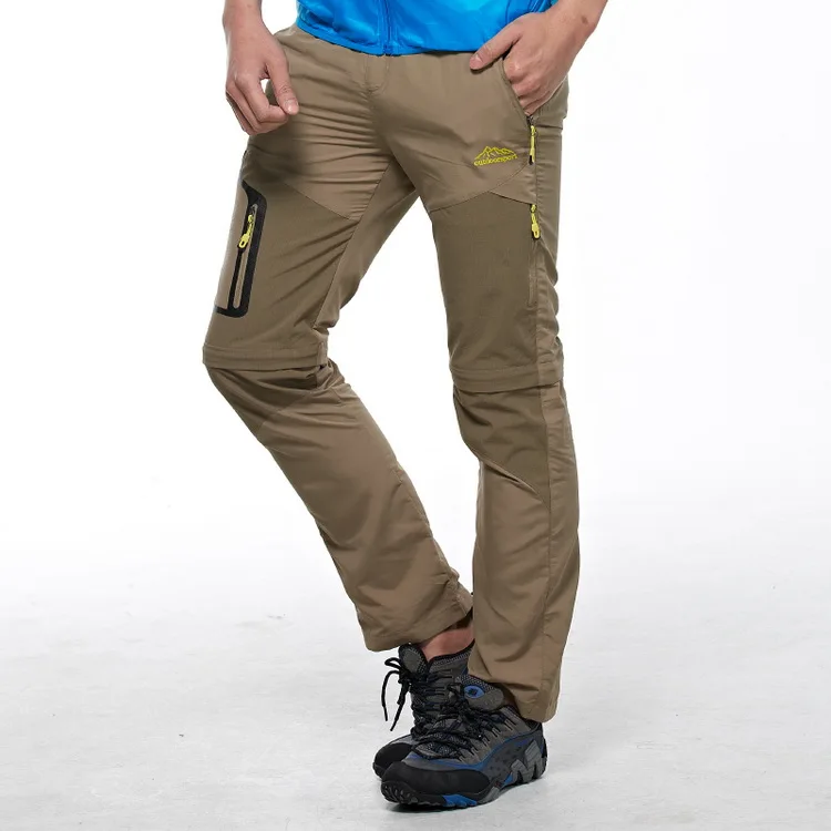 LoClimb уличные походные брюки мужские брюки для альпинизма Съемные мужские треккинговые брюки весна/лето быстросохнущие шорты AM002