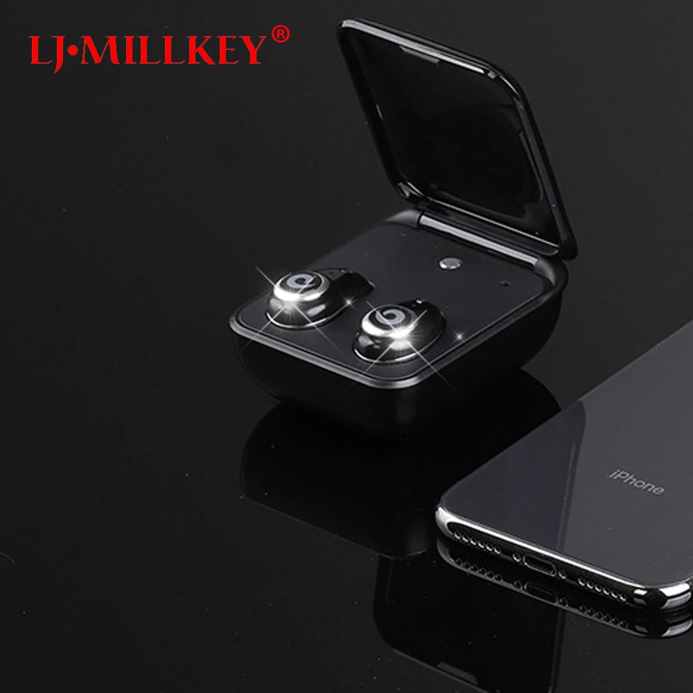 

Mini TWS Earbuds True wireless Earphone Bluetooth earphones with charging box as Powerbank noise cancel headset YZ148