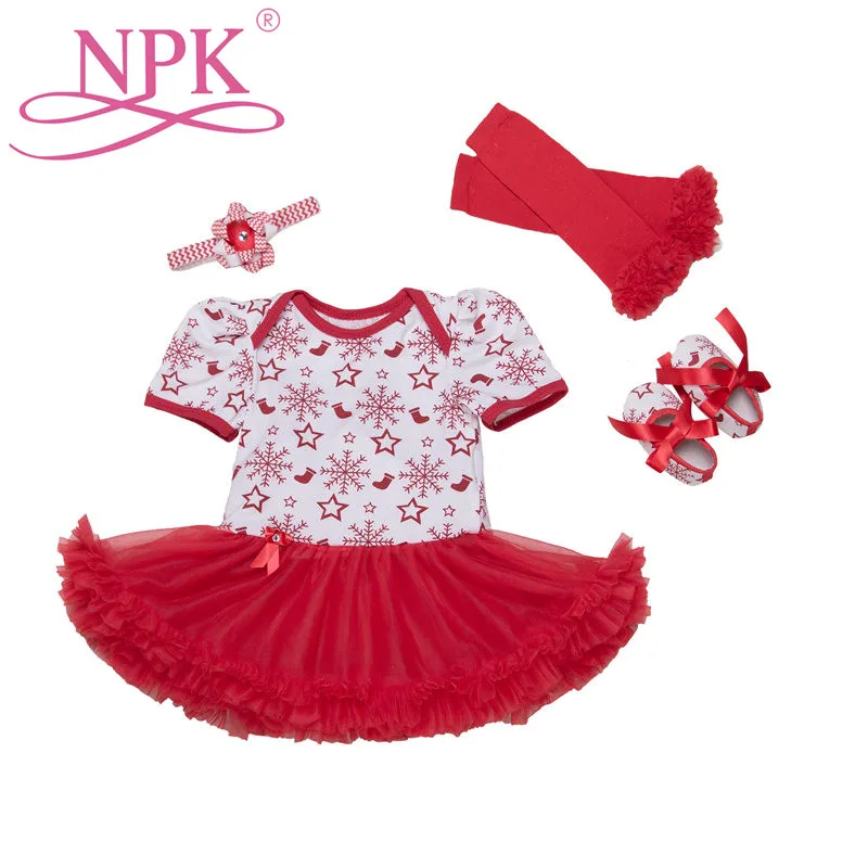 NPK 10 различных стилей 20-22inchs Bebes Reborn Doll Одежда с повязкой для волос носки и обувь