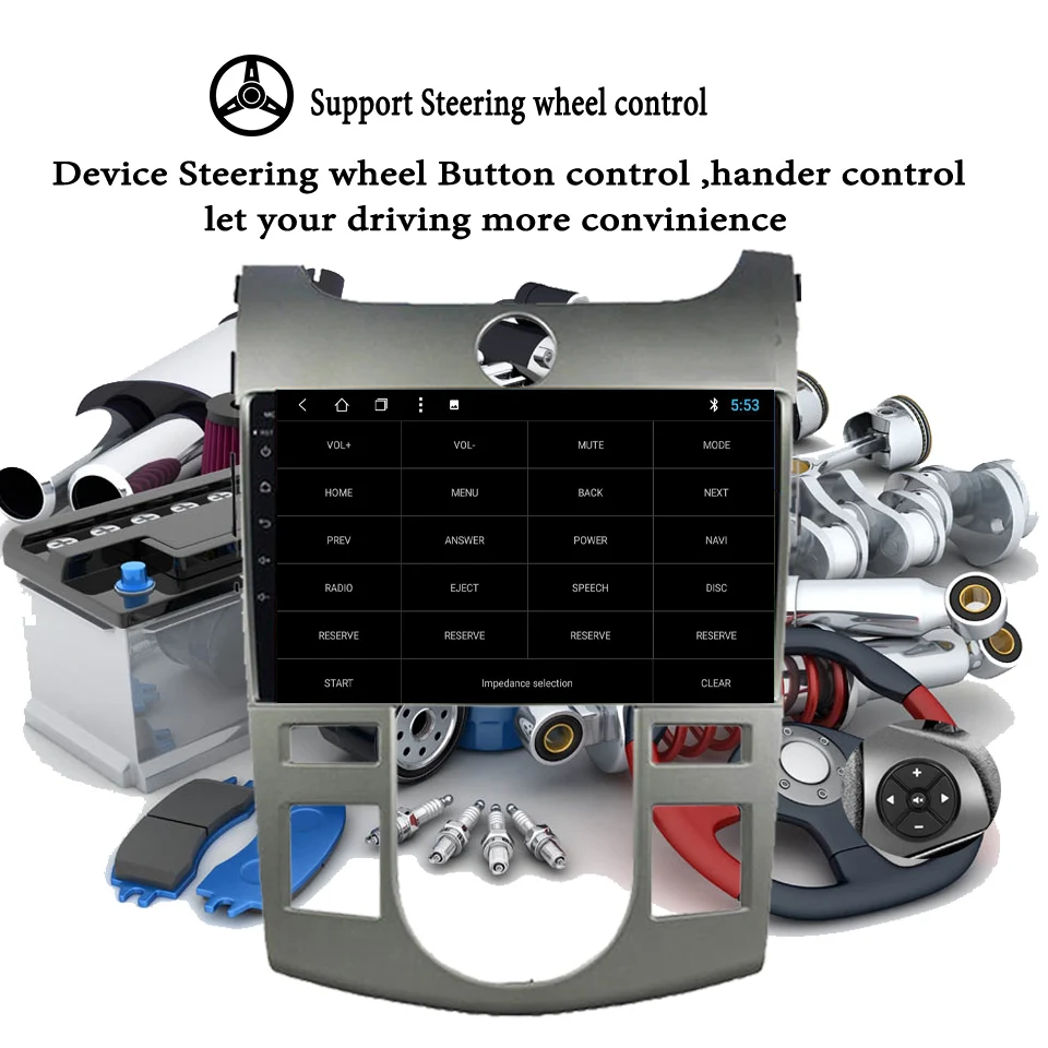 Flash Deal 9" android 9.1 Car Radio DVD Player for KIA forte 2009-2014 GPS Navigation Tape Recorder support DVR Camera Rear Carplay 4+64GB 5