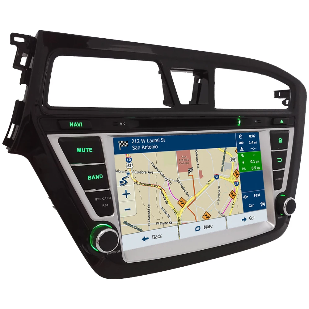 Top KLYDE 8" Octa Core 4G WIFI Android 8.0 7.1 4GB RAM 32GB ROM BT Car DVD Player Radio GPS Navigation For Hyundai I20 2014-2017 LHD 3