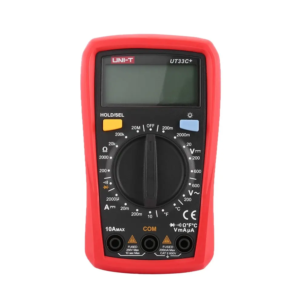 

Digital Multimeter UNIT DC/AC Voltage Current Meter Handheld Ammeter Ohm Diode Capacitance Tester 1999 Counts Multitester