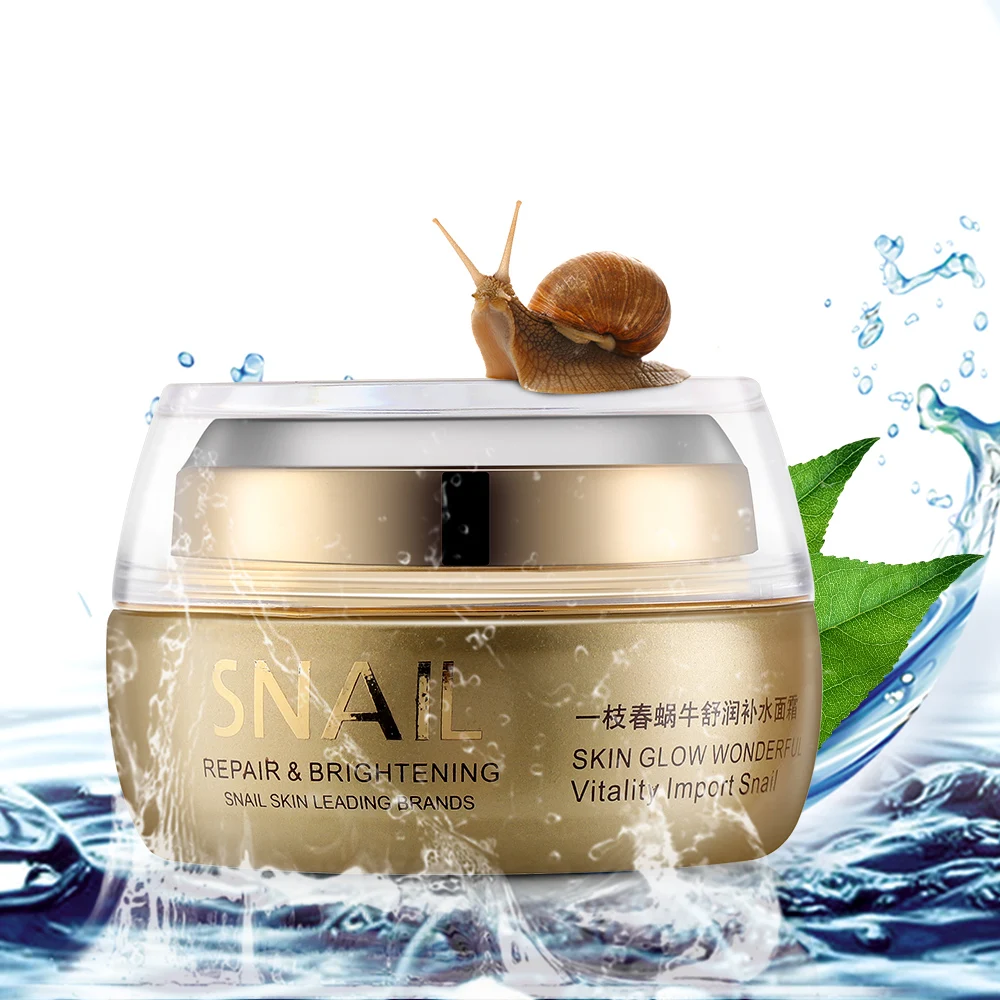 1 PCS Moisturizing Whitening Face Anti Wrinkle Cream Snail Facial Day