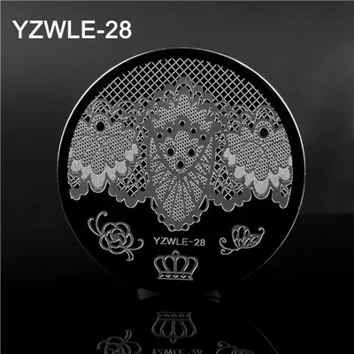 1 шт. 30 дизайнов доступны YZWLE штамповка пластины кружева отрицательное пространство листья цветы дизайн ногтей шаблон инструменты аксессуары - Цвет: 28