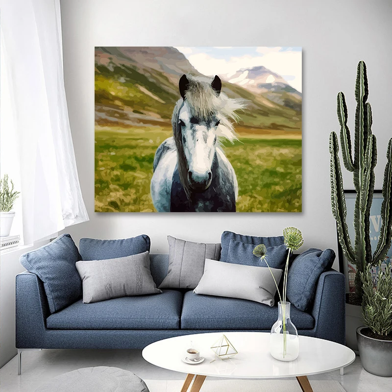 

Zebra wild horse forest animal oil paintingDIY painting digital art painting digital family Hotel decorative painting