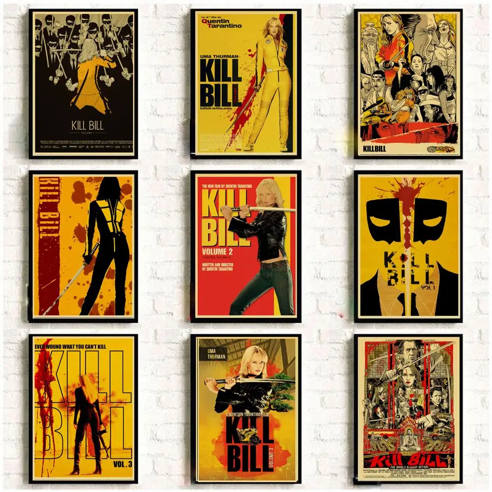 Классический фильм Kill Bill винтажные Плакаты для дома/бара/гостиной Декор крафт-бумага высокого качества плакат стикер стены