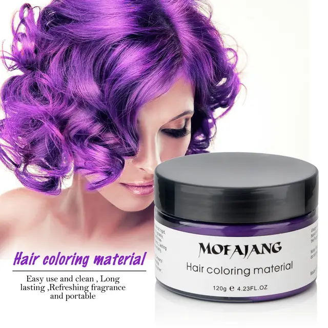 Color Hair Wax Styling Pomade Silver Grandma Grey Temporary Hair