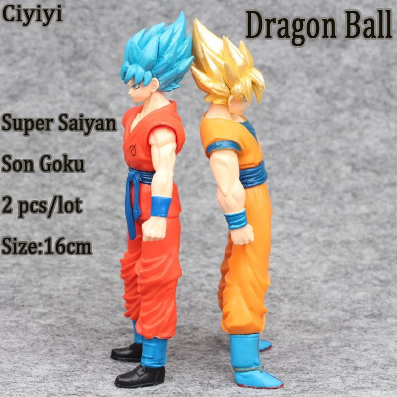 2Pcs/set Dragon Ball Super Saiyan Son Goku Diy Pvc Display Toy Anime Dragon  Ball Z Son Goku Model Toys Hot Movie & tv Jouet Gift| | - AliExpress