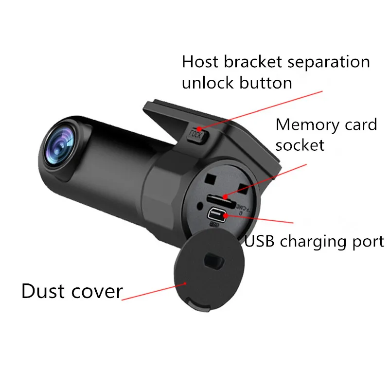 CARSUN Мини HD 1080P видео рекордер камера вращение на 360 градусов мобильный телефон Wi-Fi приложение манипуляция ночное видение автомобильный видеорегистратор