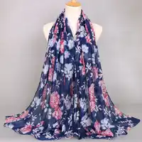 NEW fashion printe flower viscose summer long shawls hijab autumn wrap muslim headband 6 color scarves/scarf 180*85cm 10pcs/lot