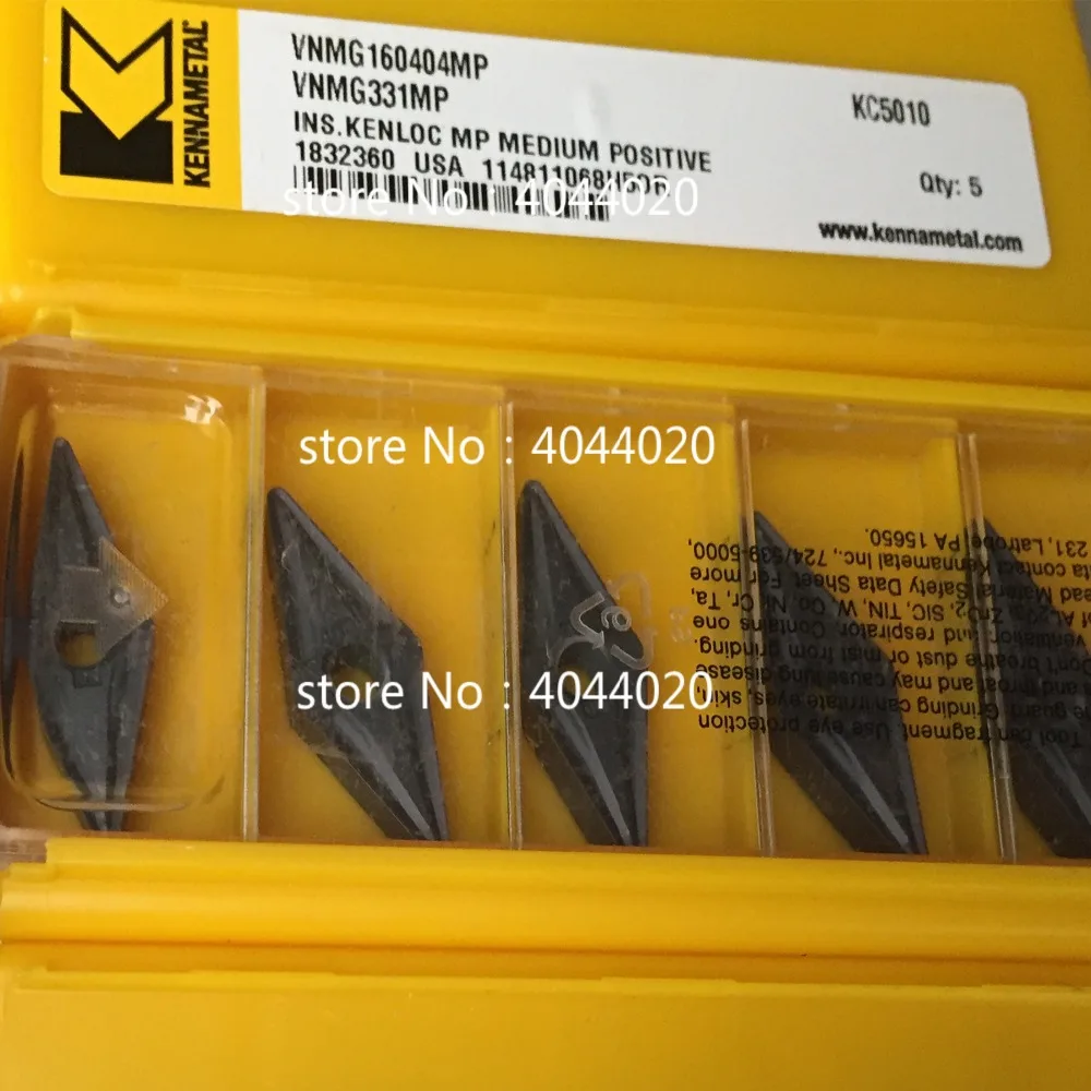10Pcs Kennametal VNMG160404MP KC5010 VNMG331MP KC5010 CNC Carbide inserts New