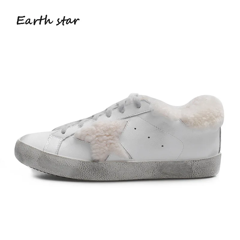 

Casual Warm Shoes Women Platform Sneakers zapatillas mujer Winter Fashion Dirty chaussures femme Fur Lady chaussure with Star