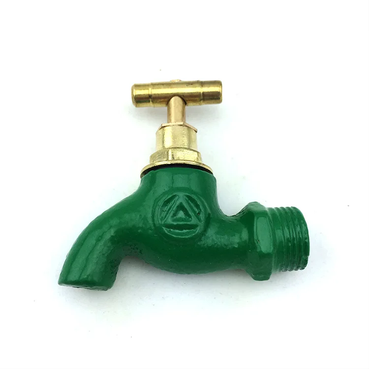 

Free shipping Lowest price cast iron washing machine faucet with single handle garden bibcock for single cold water tap
