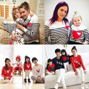 spring striped t-shirt mother mommy and me daughter father son kids baby clothes matching family outfits clothing family look