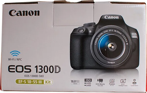 New Canon EOS 1300D Rebel T6 DSLR Wi Fi Camera with 18
