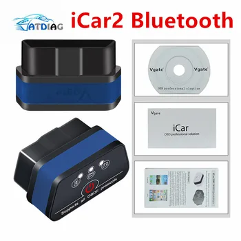

Vgate iCar2 Bluetooth ELM327 V2.1 Code Reader OBD2 Scanner elm 327 icar 2 Diagnostic Tool Android/PC Torque for OBDII Vehicles