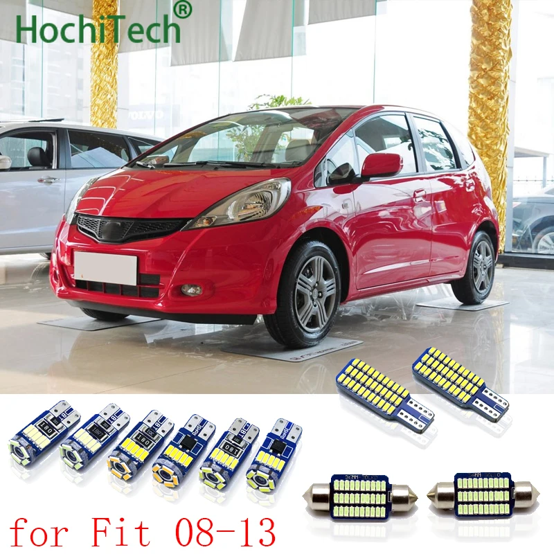 4 шт. Canbus Led номерные знаки автомобиля Подсветка салона посылка комплект для Honda Fit Jazz 2008 2009 2010 2011 2012 светодиодная гирлянда для внутреннего купола подсветка багажника