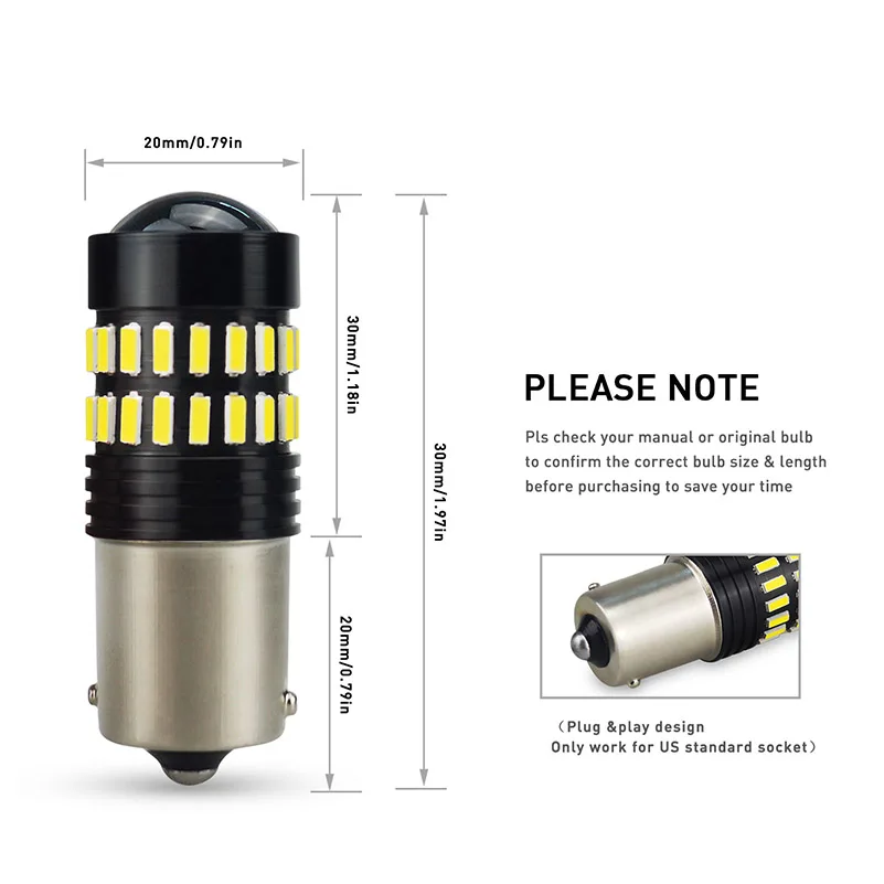 Oxilam 2 шт. 1156 p21w ba15s светодиодный Canbus лампы 4014SMD задние фонари для Land Rover Discovery 3 Range