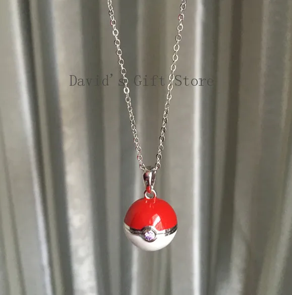 Ожерелье с подвеской POKEMON Pokeball 925 пробы серебро+ 1" 925 пробы Серебряная цепочка