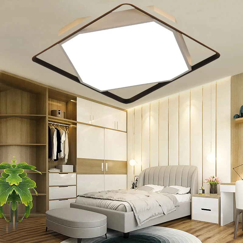 

Creative Square art LED Ceiling Lamps Ultrathin Iron frame acrylic Lampshade Ceiling Lights for Living Room Bedroom Indoor Foyer