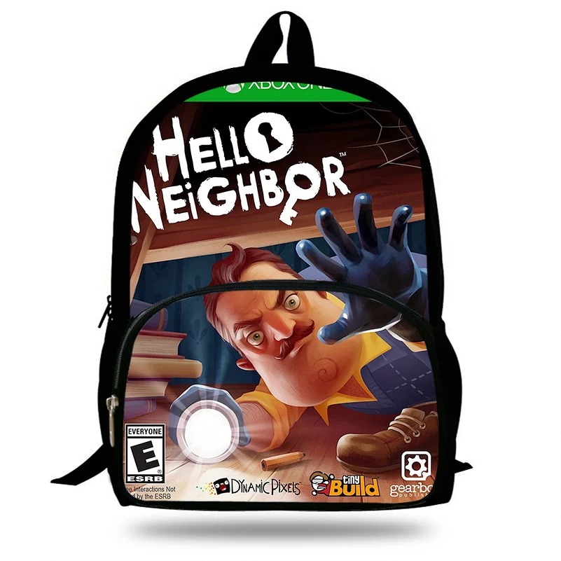 16 дюймов Mochila школьный рюкзак Hello Neighbor забавная игра печать детские школьные сумки мальчики подростковые девочки повседневные Рюкзаки