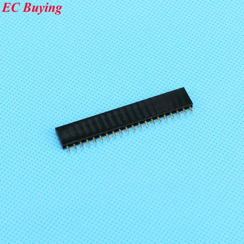 

100Pcs/lot Straight Header Strip 2.54mm Pitch 20 Pin Female Single Row Straight Header Strip 1*20P