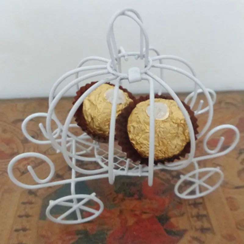 Форма автомобиля Тыква карета белый Железный конфеты свадебное оформление коробки вечерние принадлежности коробка конфет подарок Европейская мода