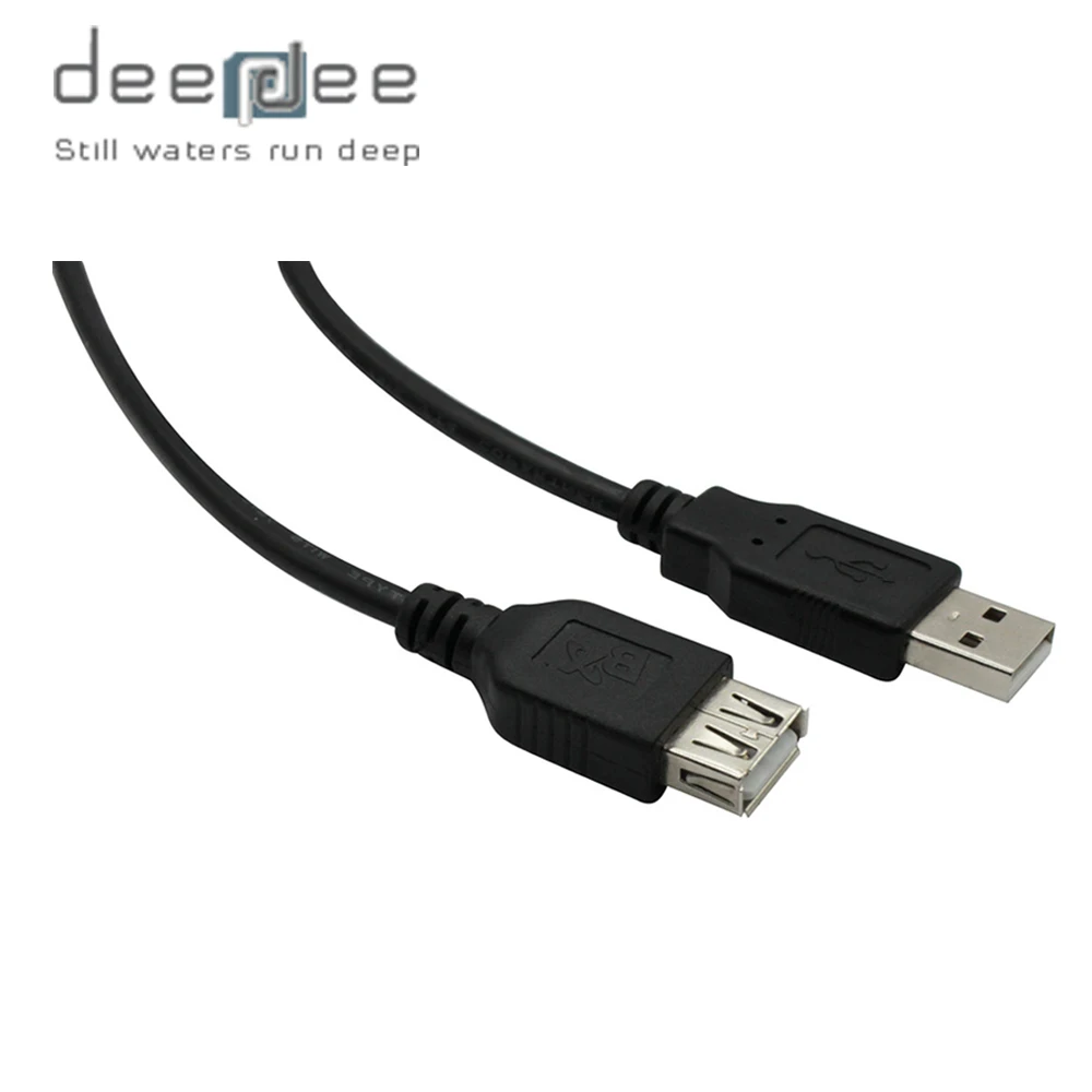 DEEPDEE 1.5M Black USB2.0 Extender Line Male To Female Computer USB