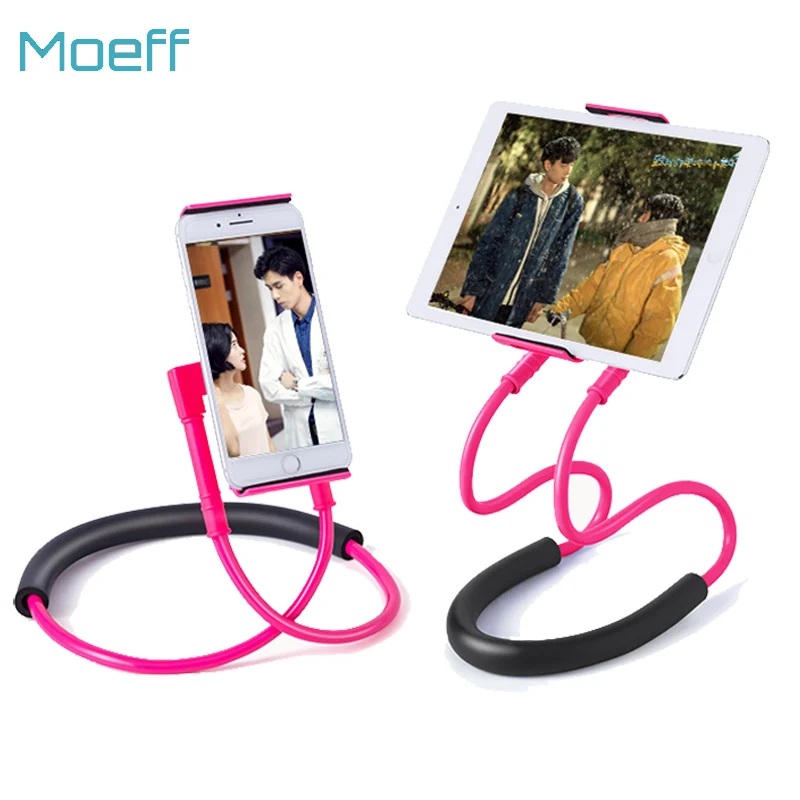 

Moeff Universal Lazy Neck Phone Holder 360 Degree Rotation Mobile Phone Holder Stand Flexible Mount Support Bracket For iPhone