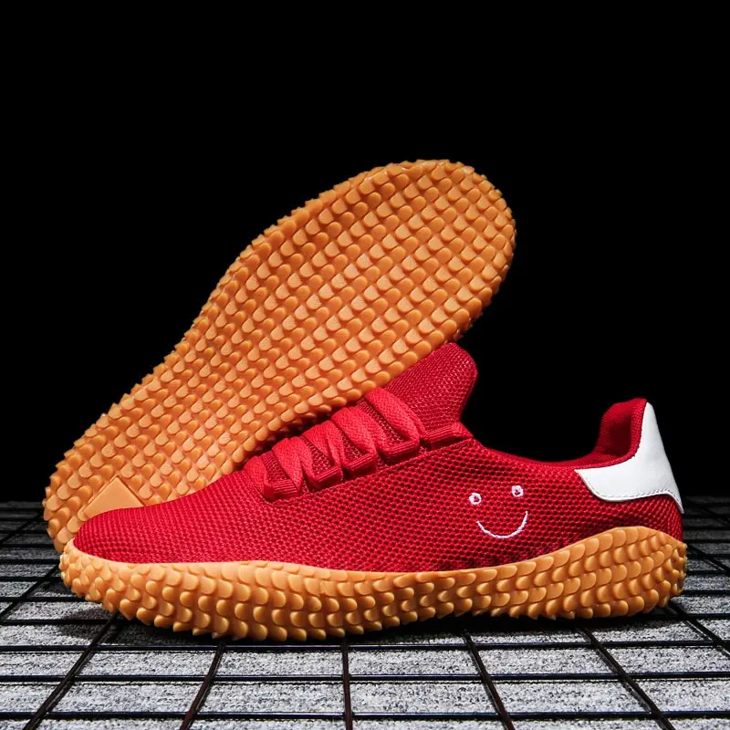 Дышащая мужская обувь размера плюс, Спортивная мужская обувь для бега, Спортивная мужская обувь, кроссовки, черный цвет, Deportivas Hombre, тренировочная обувь, B-222 - Цвет: red