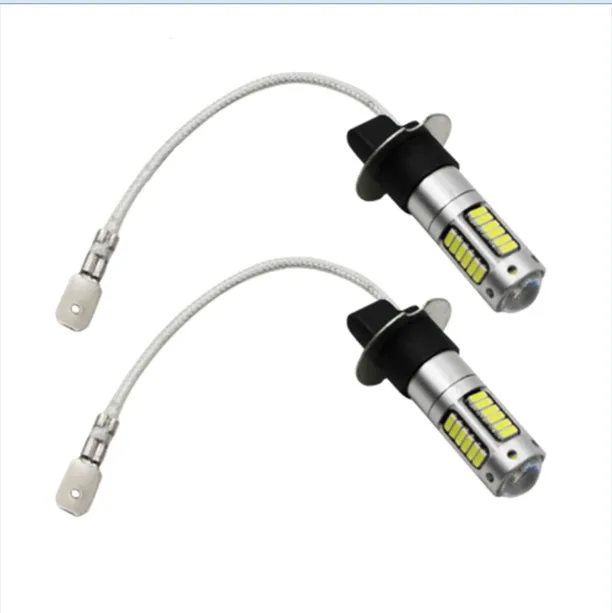 

1x 10W White 30SMD 4014 H3 Car LED Signal Bulb DRL Super Bright Fog Lamp Auto Tail Brake Reverse Parking Light 12V White